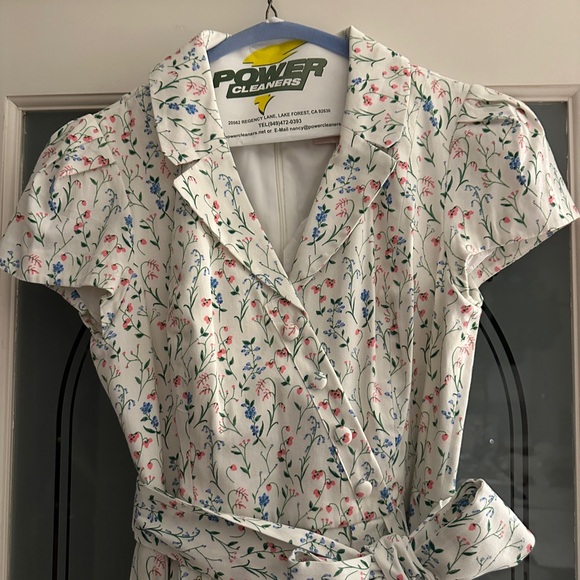 RARE Gal Meets Glam Anne Floral Midi Dress & Belt - 6 - Picture 3 of 3